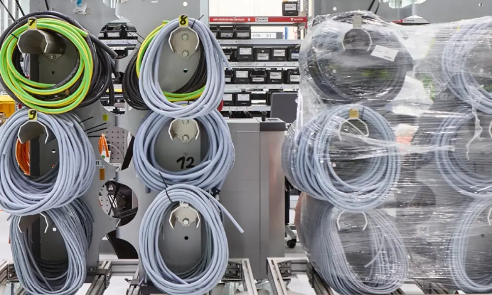 Cables cut to length and assembled with appropriate connectors