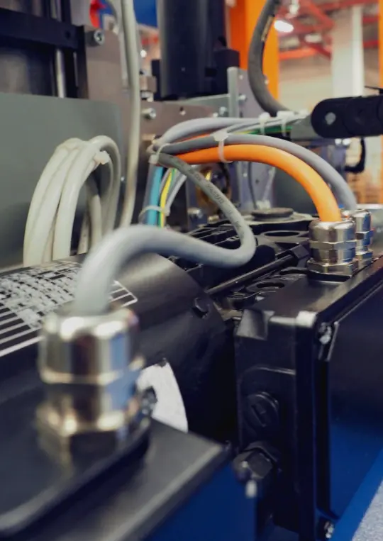 EMC Glands Routing Cable into Motor Housing EMC Glands Routing Cable into Motor Housing