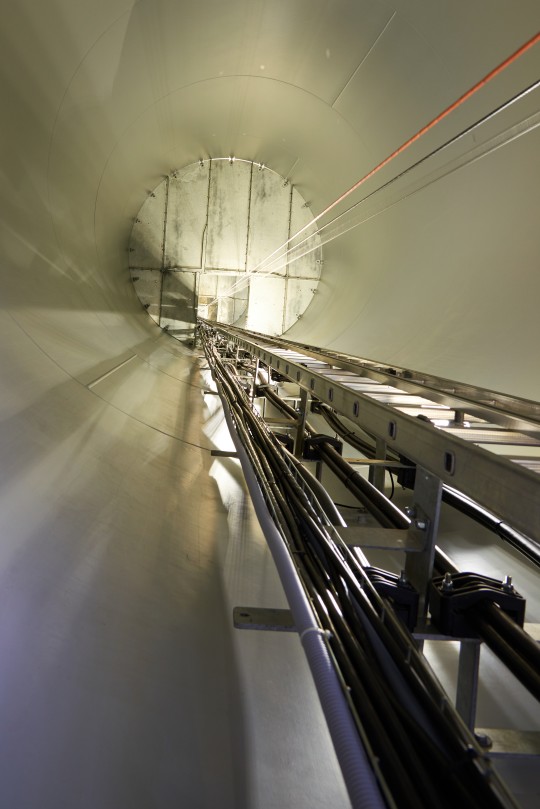 Cables in Wind Turbine Down Tower